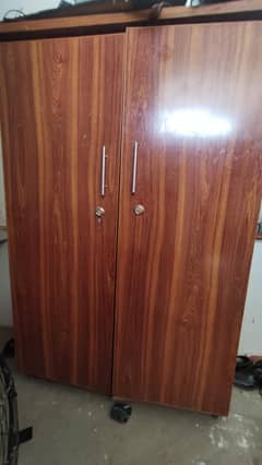 two door wardrobe standard size wooden almari