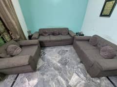 6 Seater Jute Cloth Sofa Set
