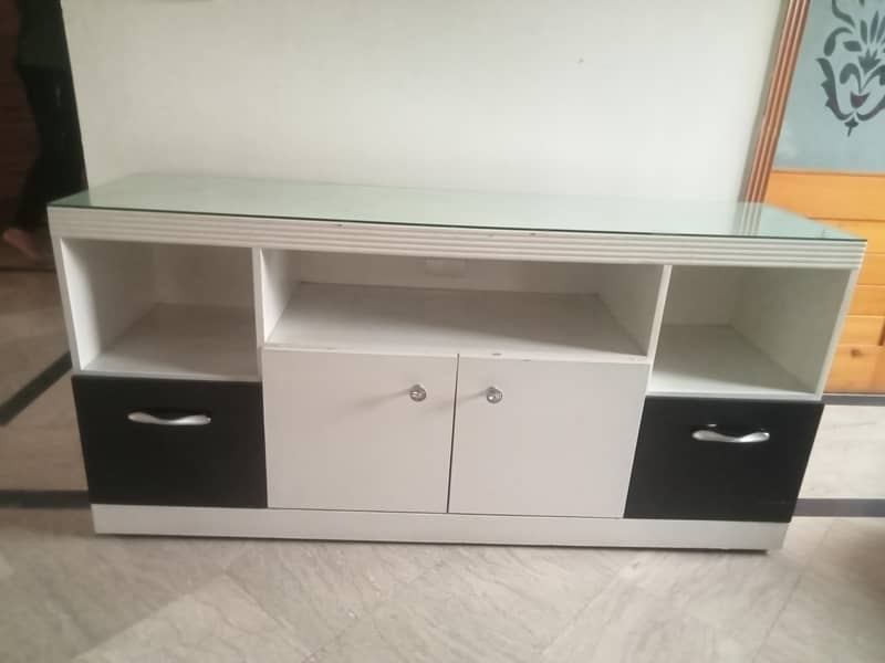 White Console Table with drawers 0