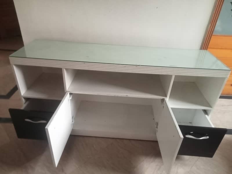 White Console Table with drawers 3