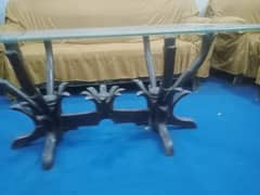 six seater wood table