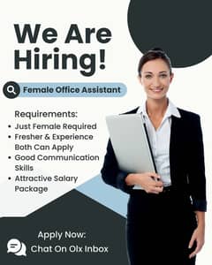Female Office Assistant Required || Female Jobs || Jobs