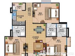 kings Grand Apartments 3 bed Lounge West Open Corner File