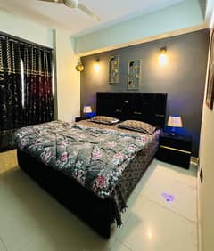 daily basis weekly basis one bad fully furnished luxury apertment available for rent gulbreg greens islamabad