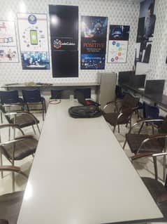 Complete Office Furniture Set 3 Large Tables, 28 Chairs 5 ceiling fan