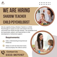 Female Shadow teacher - Psychologist - Female JObs