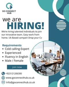 Hiring Experienced Cold Calling Agents - Remote Job - ( Uk Campain )