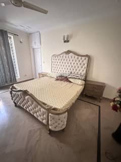 Complete Chinioti Bed set with gold coloured frame