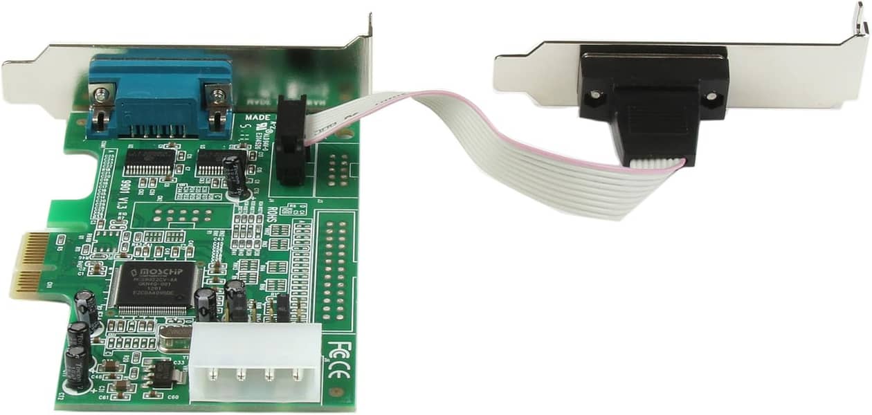 Startech 2 Port Low Profile Native RS232 PCI Express Serial Card with 3