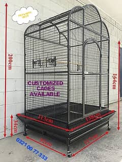 Grey | Parrot | Macaw & Cockatoo Bird Customized cages | Parrot cage