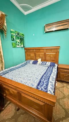 bed with dressing table and mattress