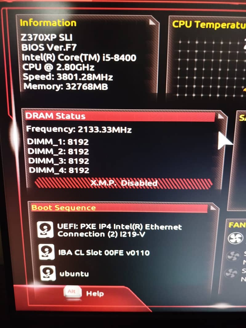 Core i5 8th Generation / 32GB DDR4 G Skill Ripjaw V / 256GB NVME 1