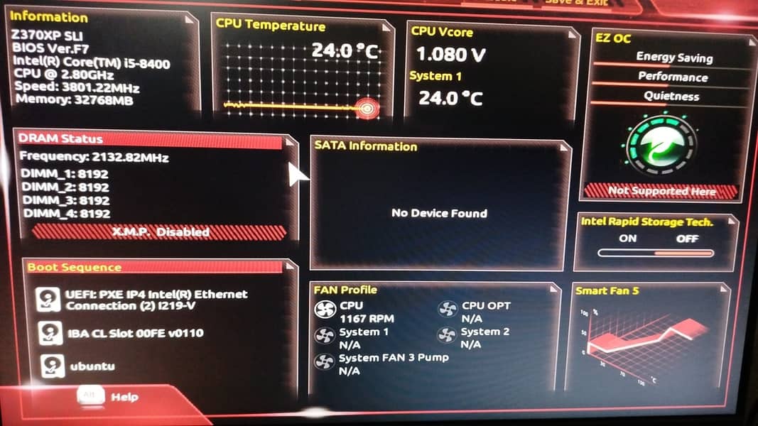 Core i5 8th Generation / 32GB DDR4 G Skill Ripjaw V / 256GB NVME 5