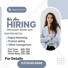 We are hiring students male and female