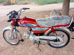 Honda CD70 Advanced 2024 red colour
