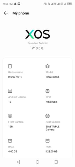 infinix note 9( 4/128)gp