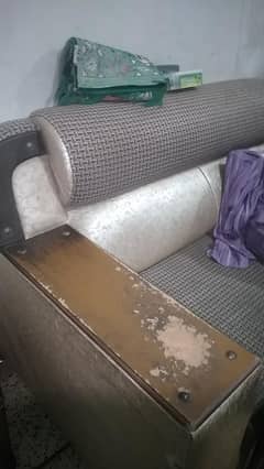 Brown and skin sofas