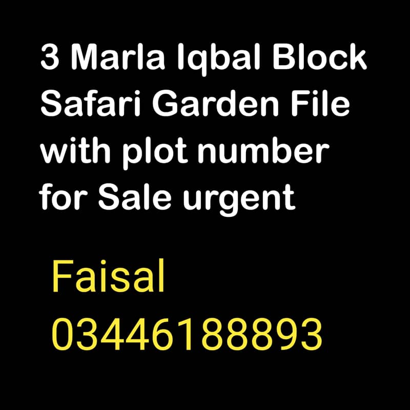3 Marla File with plot number Urgent Sale 3
