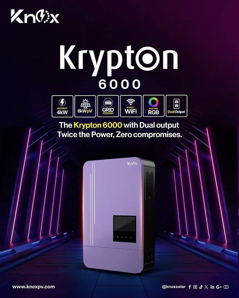 knox Hybrid Ongrid Inverter 4.2kw, 4.5kw 6.2kw, 6.5kw ip21 7