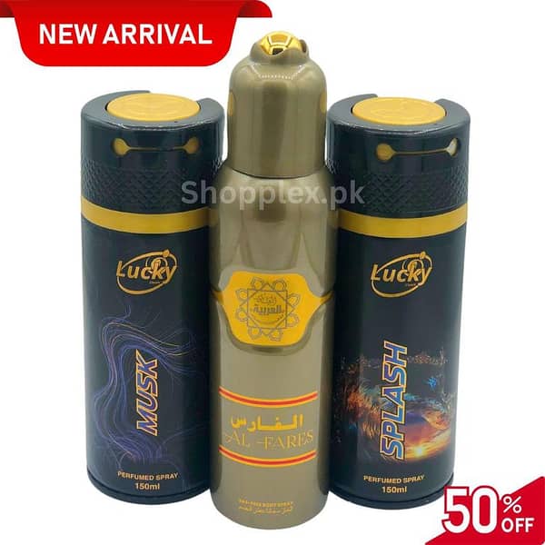 Body Spray Long-lasting Pack of 3 For Men & Women | Big Bottle 150ML MUSK| ALFARIS 120ML GAS FREE | SPLASH 150ML  Deodorants Men  Long Lasting |Gift Pack | Boys Girls | Fresh Fragrances Perfumed Scent Body Spray Value Budget Pack Imported High Quality