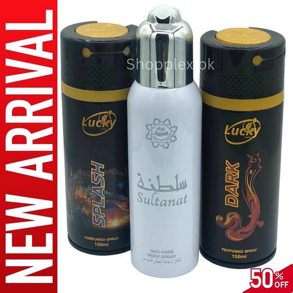 Body Spray Long-lasting Pack of 3 For Men & Women | Big Bottle 150ML SPLASH| SULTANAT 120ML GAS FREE | DARK 150ML  Deodorants Men  Long Lasting |Gift Pack | Boys Girls | Fresh Fragrances Perfumed Scent Body Spray Value Budget Pack Imported High Quality