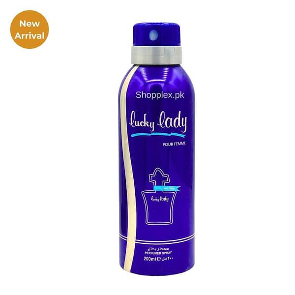 Perfumed Body Spray Lucky Lady 200ml Big Bottle For Girls Lucky Brand | Fresh Feel Scent fragrance Gifting for girls for all Occassion | Girls Best Choice Perfumed body Spray Lucky Lady for Her University School Girls