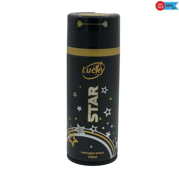 Body Spray STAR 150ML Big Bottle High Quality Lucky Black Series | Gift For Him | Body Spray Imported Executive | Fresh Scent Fragrance | Body Spray For Boys and Girls | Men and Women | Gift  for Every Occasion | Perfumed Body Spray  Big Bottle for Boys