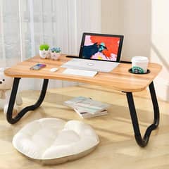 Foldable Adjustable Wooden Office Work Table With Latest Feature Beige