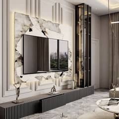 Wallpaper - Media Wall - Pvc Panel - Wpc - Moulding - Interior