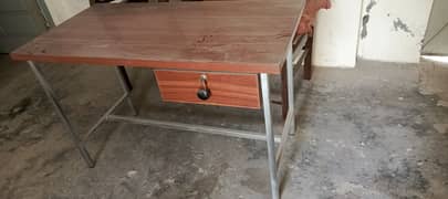 BRAND NEW WOODEN CHAIR WITH TABLE 10/10