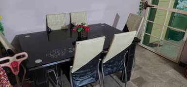 Dining table with Six chairs