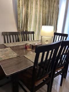 6 chairs dining table