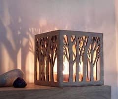 side table wooden lamp
