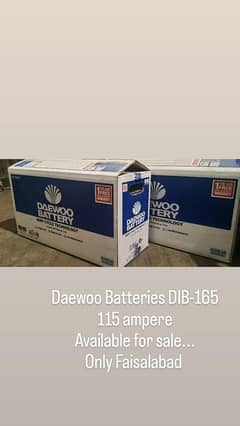 Daewoo Batteries DIB-165 115 Ampere