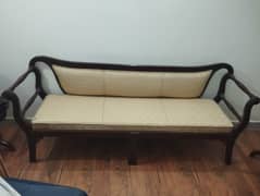 9-Seater Solid Wood Sofa Set – Vintage Design | Excellent Condition