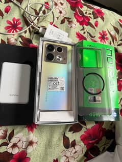 infinix note 40 no open no repair 10by9 ful box charger and wireless