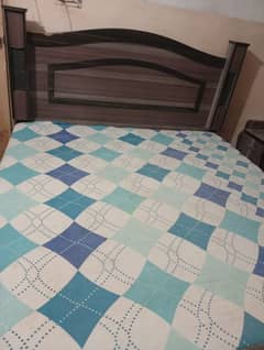 bed with mattress and  2side table