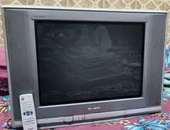 21 INCHES SHARP FLAT SCREEN TV WITH REMOTE