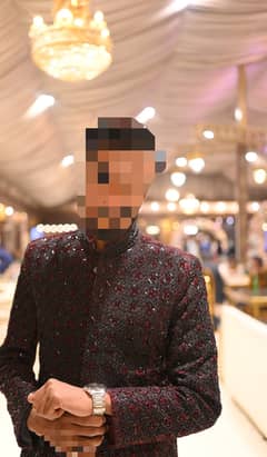 Groom sherwani with kulla & khussa