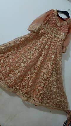 Fancy maxi in peach  color