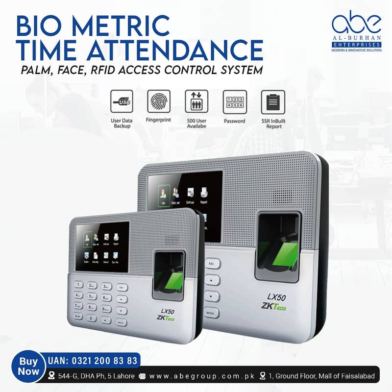Fingerprint Face Recognition Time Attendance Access Control Machine 0