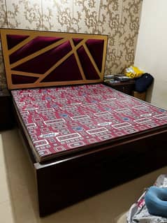 Full Bed Set Bedroom Set with King Size Mattress & Dressing Table King