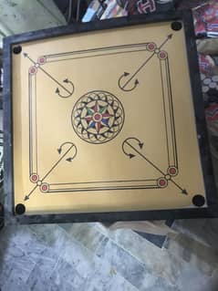 Carrom board with all coines and powder