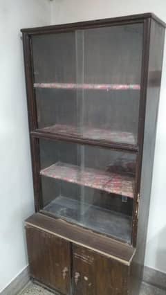 A Beautiful Antique Rare Tall Wooden Display Showcase In Just 5,000!