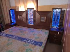 Double bed and side tablet
