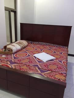 wooden bed