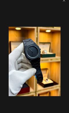 Black Arabic Aura watch for men's