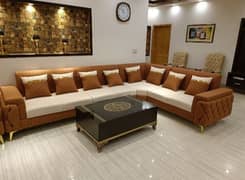 L Shaped Corner Sofa+table