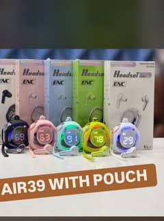 Airbuds with pouch