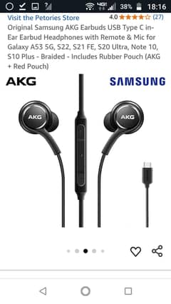 AKG type C handsfree 100% original